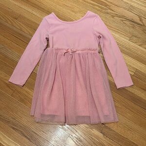 Pink Long Sleeve Kids Dress
